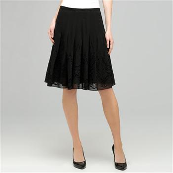 Pleated Skirt With Embroidery., , large