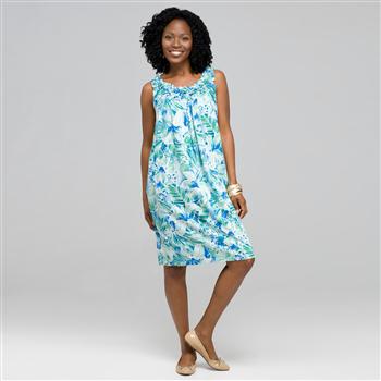 Floral Smock Tank Dress, , large