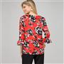 Floral Ruffle Top, , small