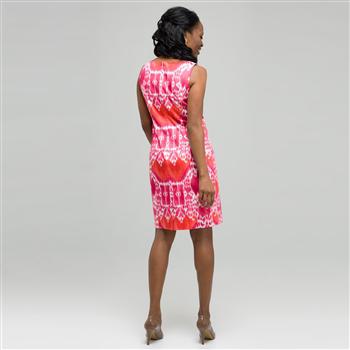 Mixed Floral Colour Twist Front Dress, , large