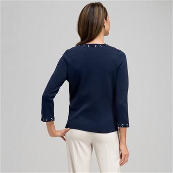 Trimmed Cardigan, , large