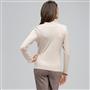 Long Sleeve Ruffle Front Trim Cardigan, Fawn Heather, small