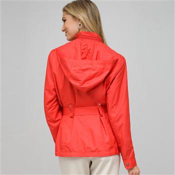 Belted Hooded Jacket, , large