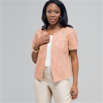 Tweed Short Sleeve Jacket., , large