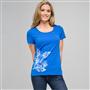Short Sleeve Crew Neck, riviera blue & white, small