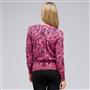 Button Front Crew Neck Cardigan, Begonia Multi, small