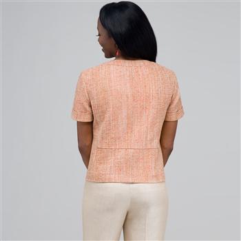 Tweed Short Sleeve Jacket., , large