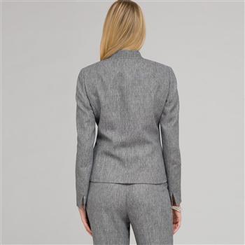 One Button Flat Front Jacket, , large