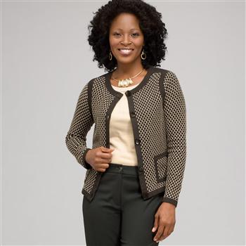 Dot Pattern Cardigan, , large