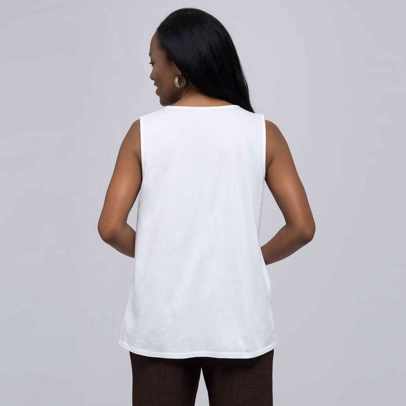 Shirred Front Tank., , large