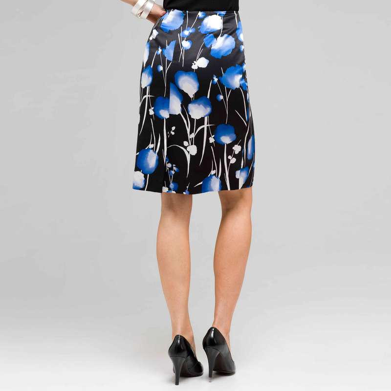 Slim Floral Skirt, , large