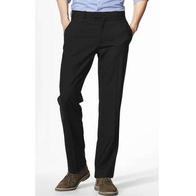 Basic Leg Trousers, Black, medium